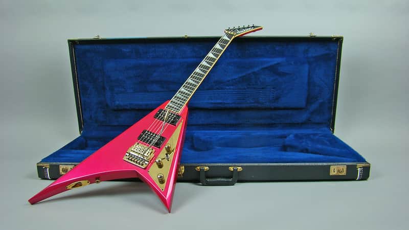 Jackson Randy Rhoads Flying V 1984 Hot Pink Metal Flake | Reverb