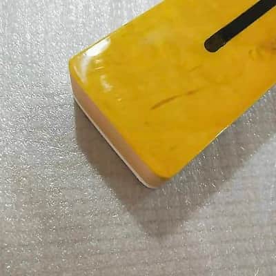 Gloss Yellow Guitar Tele Telecaster Style Neck with Rosewood Fingerboard image 4