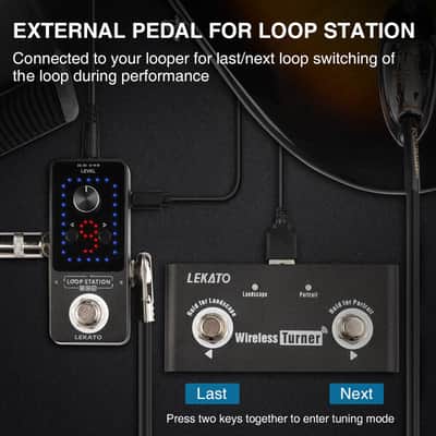LEKATO Wireless Bluetooth Page Turner Pedal Controller Tuning True Bypass image 8