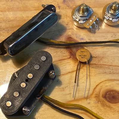 General Vintage Tone 1955 Telecaster Pickup set Scatter wound NOS coil wires 2020 Aged image 3