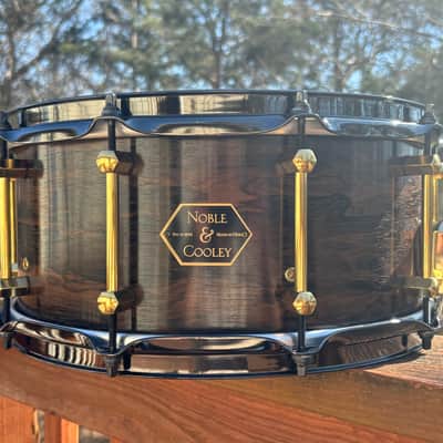 RARE Noble & Cooley Limited Edition Ziricote English Chestnut 6.5x14" Snare Drum 2020 image 8