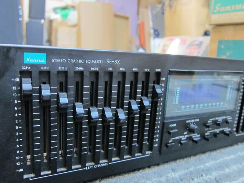 Sansui SE-8X Stereo Graphic EQ, Spectrum Analyzer, Peak Hold