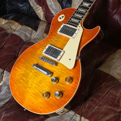 Gibson Les Paul Standard R0 1960 V2 60th Anniversary ARTIST OWNED by THE DARKNESS Dan & Justin Hawkins Orange Lemon Burst R9 59 60 Historic Custom Shop Reissue 1959 Transition Model image 9