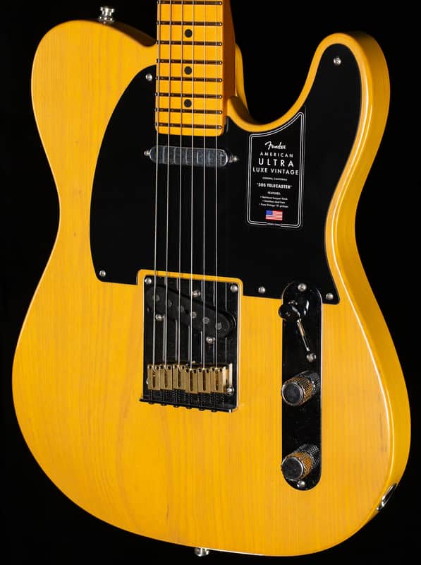 Fender American Ultra Luxe Vintage '50s Telecaster Maple Fingerboard Butterscotch Blonde (735) image 1