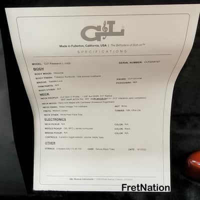 G&L CLF L-1000 4-String Bass Old School Tobacco Sunburst USA MFD okoume 9.20lbs CLF2205197 image 20