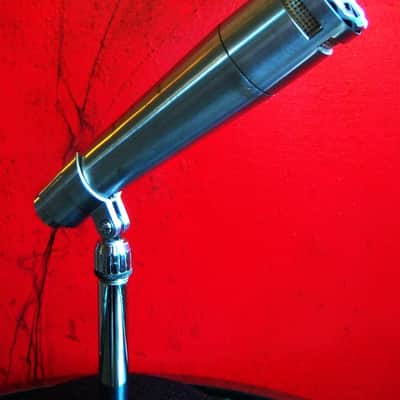 Vintage 1960's Altec 683B dynamic microphone w period Atlas DS5 stand prop display 633A 632C image 3