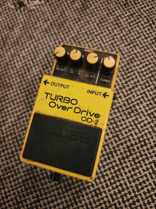 Boss OD-2 Turbo OverDrive (Black Label) 1988 - 1995 - Yellow japan image 1