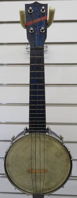 Vintage Pearson Hollywood Banjolele 1930s - Crackle Blue image 1