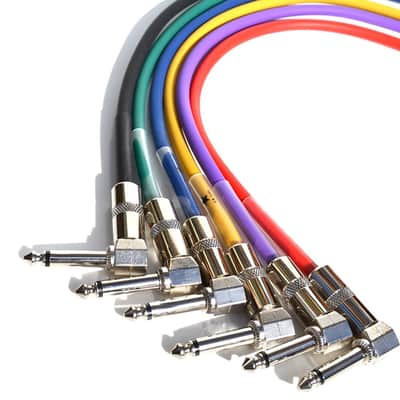 JOYO CM-05 6-Pack 1.2 ft Guitar Patch Cables multi colors image 3