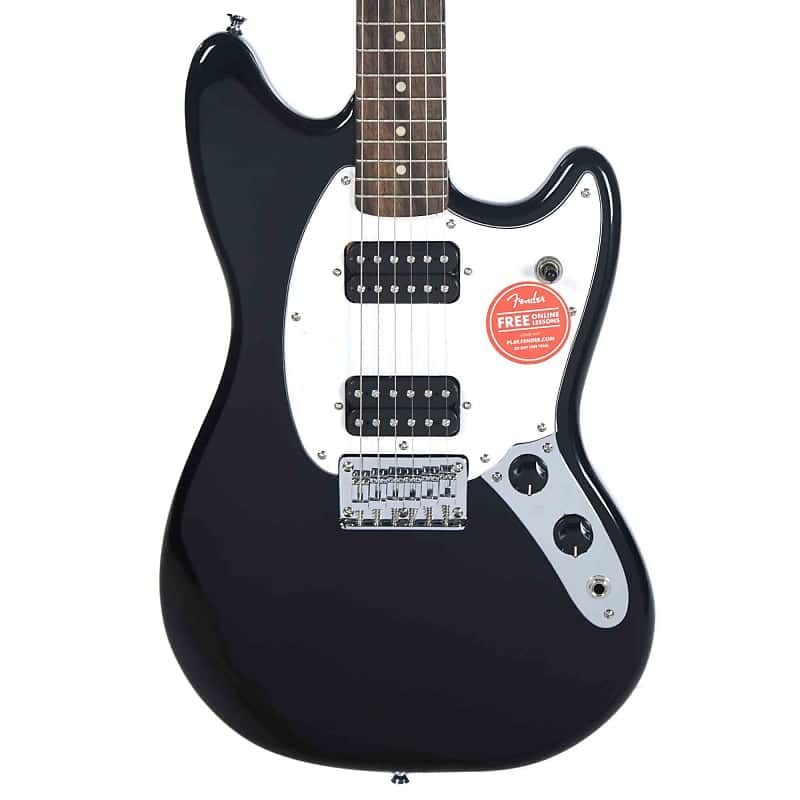 Squier Bullet Mustang HH - Black with Indian Laurel Fingerboard image 1