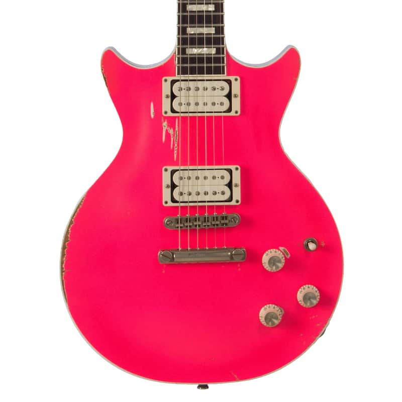 Rock N Roll Relics Custom Starfighter - Hot Pink w/ Aged White Stinger - Made in the USA Custom Boutique Electric Guitar! image 1
