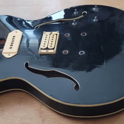 Oscar Schmidt OE-30 Semi Hollow Loaded Body Black - Black image 10