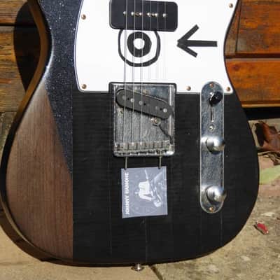 DY Guitars Eddie Vedder tribute black sparkle relic tele body PRE-BUILD ORDER image 5