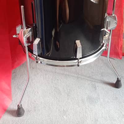 Ultra Rare 1986 Sonor Lite 16"x17"( Depth ) Floor Tom - Black Lacquer - 100% Original - Pristine Condition image 3