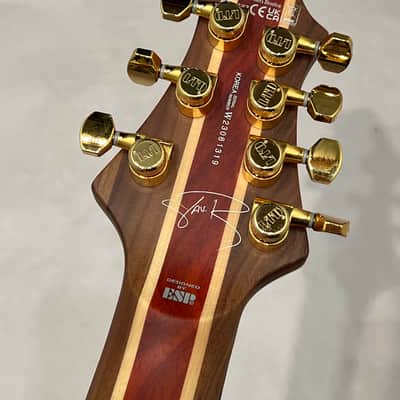 ESP LTD Javier Reyes JR-7 Signature Series 7-String Solidbody Electric Guitar 2023 Faded Blue Sunburst w Case New Overstock image 7