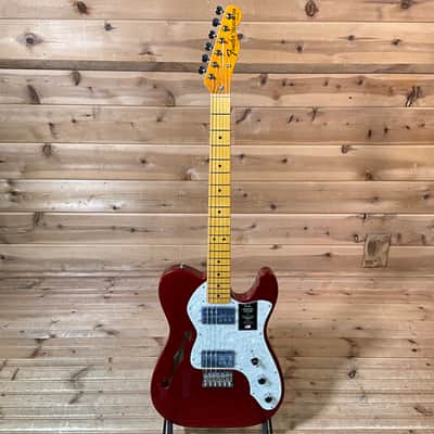Fender American Vintage II 1972 Telecaster Thinline Electric Guitar - Candy Apple Red image 2