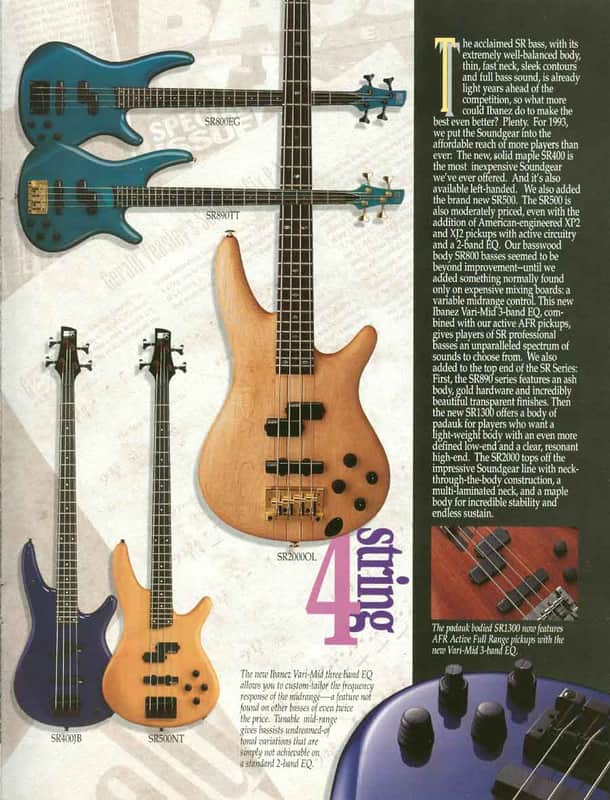 Ibanez SR 2000 ol 1993 VINTAGE Japan RAREST IBANEZ SOUNDGEAR BASS