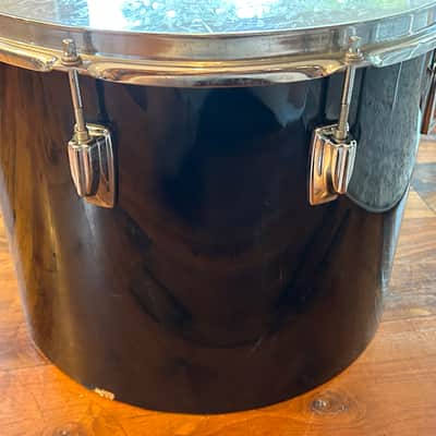 Vintage 1980s Tama Imperialstar 11 x 15 Drum Concert Tom OG Jet Black Wrap image 10