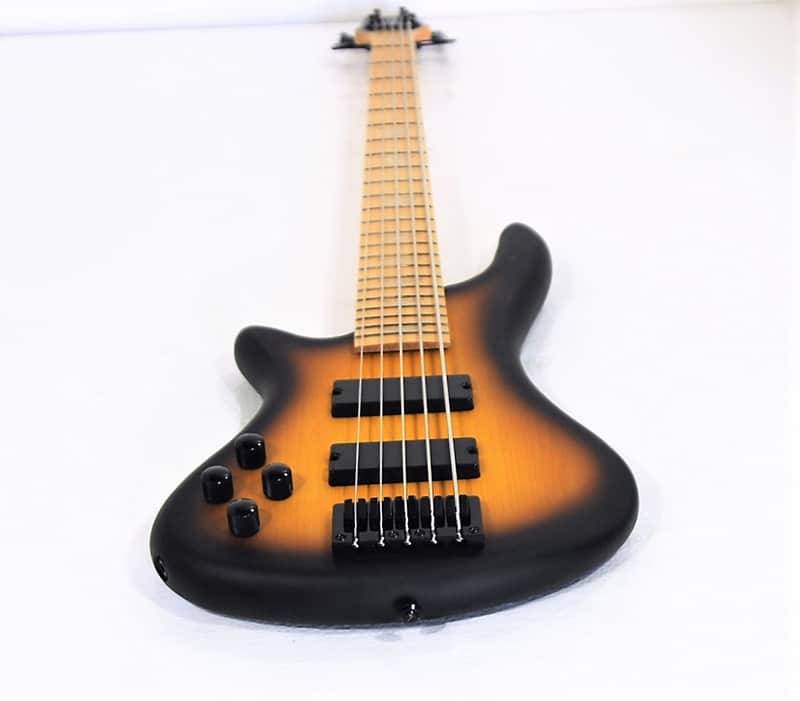 Left-Handed 5 String Electric Bass Bolt-On Maple Neck & Fingerboard KB5L-200F-SB image 1