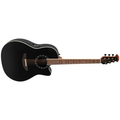 2771AX 5 G E-Acoustic Guitar Standard Balladeer Deep Contour Cutaway Black Ovation image 2