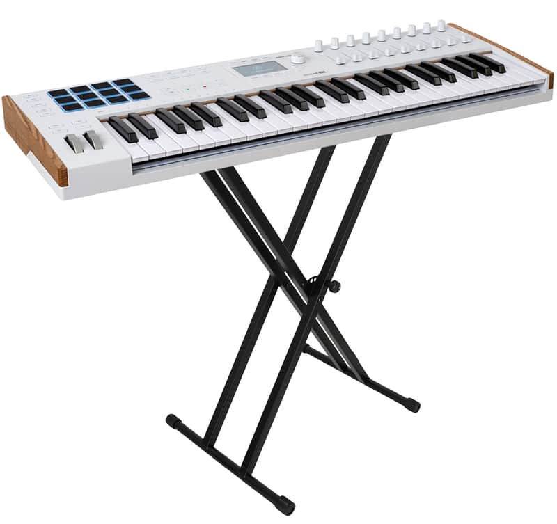 Arturia KEYLAB 49-Key Mk3 White USB Midi Keyboard Controller+On-Stage X-Stand image 1