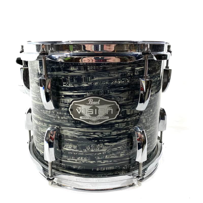 Used Pearl Vision Birch Black Strata Rack Tom Black 10x8 image 1