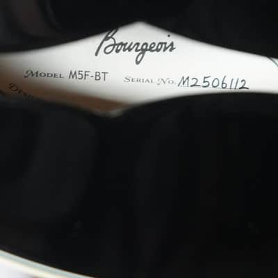 Bourgeois M5-F-BT Aged-Tone Finish Black Top F-Style Mandolin #6112 image 2