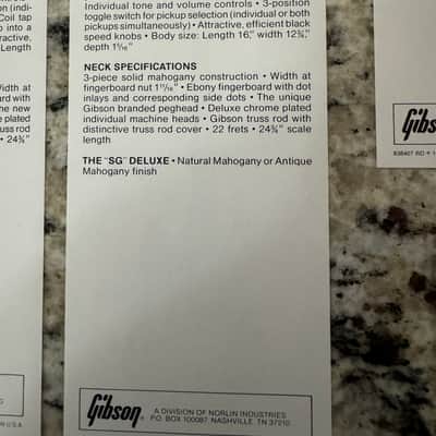 Gibson Pre Owners Manual Solid Body Series 1981 EDS-1275 L-5S Les Paul Deluxe 335-S Deluxe Custom SG Standard image 14