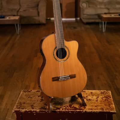 Ortega RCE159MN Performer Series Solid Cedar Top Mahogany Neck Cutaway Nylon 6-String Classical Acoustic-Electric Guitar w/Gig Bag image 13