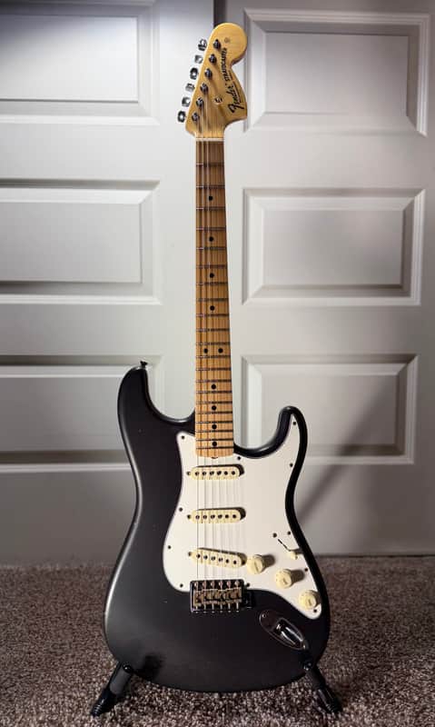 Fender 2024 Limited Bonetone ‘69 Stratocaster Journeyman Relic - Aged Charcoal Frost Metallic