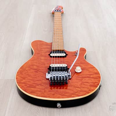 1997 Ernie Ball Music Man Axis EX Translucent Orange Quilt Top, EVH image 11