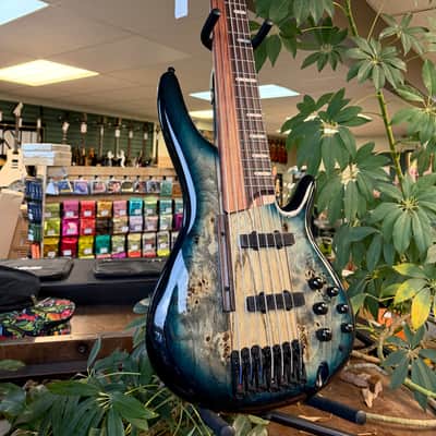 Ibanez SRAS7-CBS Bass Workshop Hybrid Fretless Soundgear 2023 - Present - Cosmic Blue Starburst image 3
