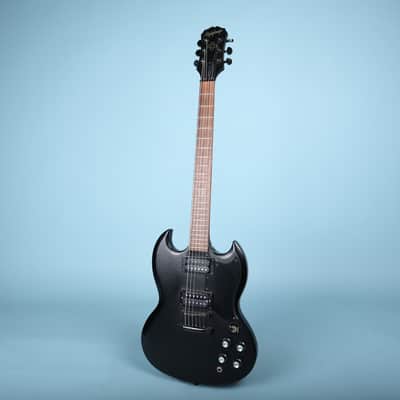 2004 Epiphone SG Goth Black Electric Guitar image 2