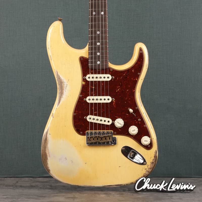 Fender Custom Shop 1969 Stratocaster Heavy Relic Guitar - Aged Vintage White - CHUCKSCLUSIVE - #R123333 image 1