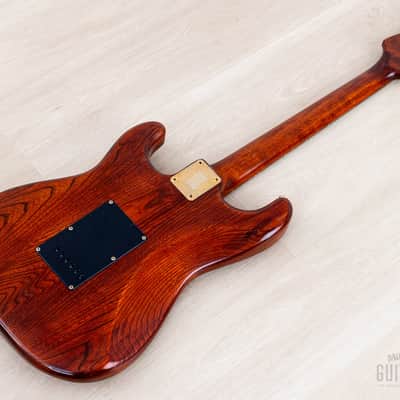 1992 Fender Stratocaster Order Made Walnut Satin Nitro Lacquer w/ Gold Hardware & Case, Japan MIJ Fujigen image 14