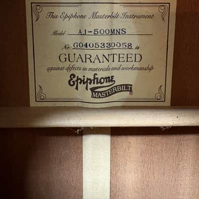 Epiphone Masterbilt Spruce Mahogany Natural Satin Acoustic Guitar New Strings image 6