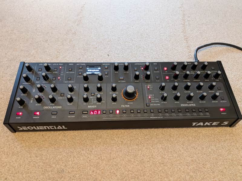 Sequential Take 5 Desktop 5-Voice Synthesizer Module MINT in BOX + Decksaver image 1