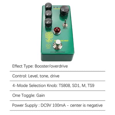 Booster/Overdrive Guitar Effect Pedal 4 Mode Switch & Level/Tone/Drive image 4