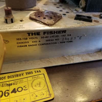 The Fisher Stereo Tube Amplifier 440A 1960s steel image 8
