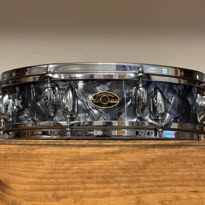 1990's Slingerland 4x14 Black Diamond Pearl Artist Snare Drum image 5