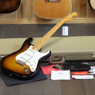 Minty! 2023 Fender American Vintage II '57 Stratocaster Electric Guitar Sunburst + COA OHSC image 1