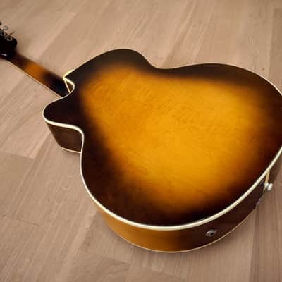 1957 Harmony H62 Vintage Archtop Electric Guitar Sunburst w/ Gibson P-13 Pickups, Case image 21