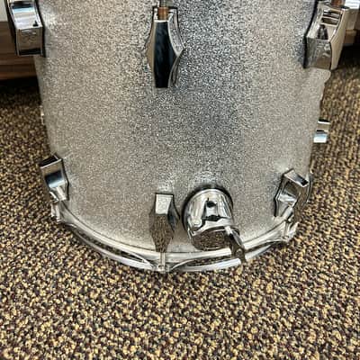 Vintage FIBES Austin Jasper Maple / Gum Shell 14x12 Floor Tom in Silver Sparkle image 2