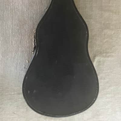 Vintage Geib Challenge Parlor Acoustic Guitar Case 1930's Faux Gator / Purple Interior Chicago USA image 12