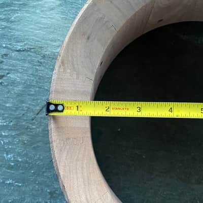JDS Extra Thick Walnut/Padauk Stave Snare Shell 13 X 6 image 4