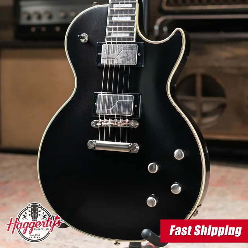 Epiphone Les Paul Prophecy Electric Guitar - Aged Jet Black Metallic with Gig Bag image 1