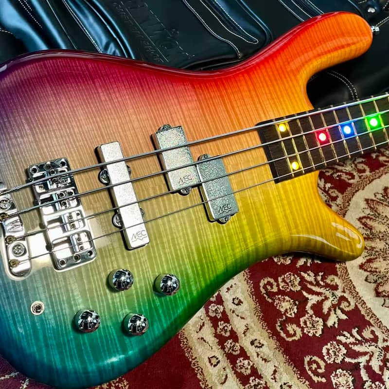 2016 Warwick Custom Shop Streamer LX 4 Rainbow Burst Transpare…