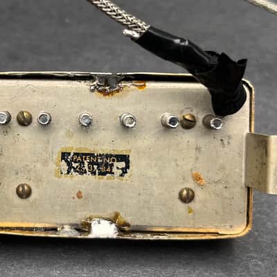Vintage Gold Gibson Patent Number Sticker Pickup - 1960's/1970's? Post PAF - For Les Paul ,ES335, SG - REDUCED PRICE (as is) image 11