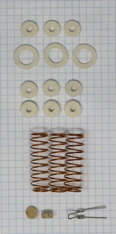 King Marching Tuba, 1151, 3 Valve Repair Kit image 1