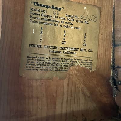 1953 Fender Wide Panel Tweed Champ 5C1 image 5